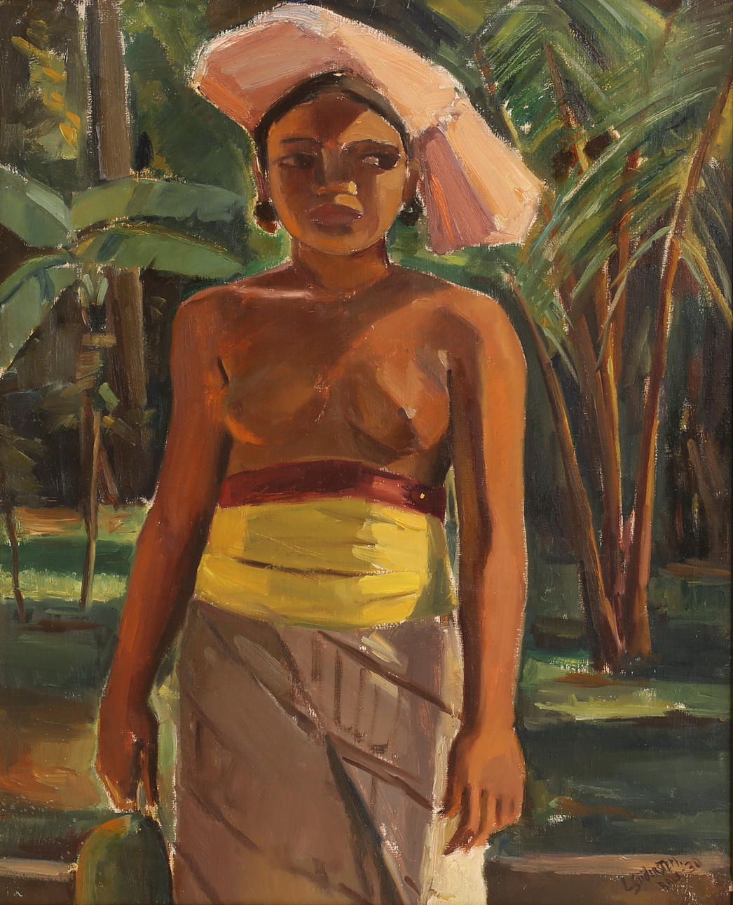 LISA SÖDERSTEN. Oil on canvas, signed L Södersten, dated -30, Bali.