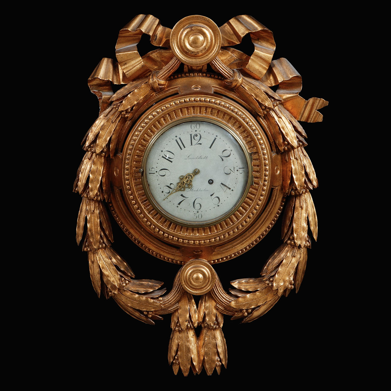 ANDERS LUNDSTEDT. Wall clock, Stockholm (1786-1820).