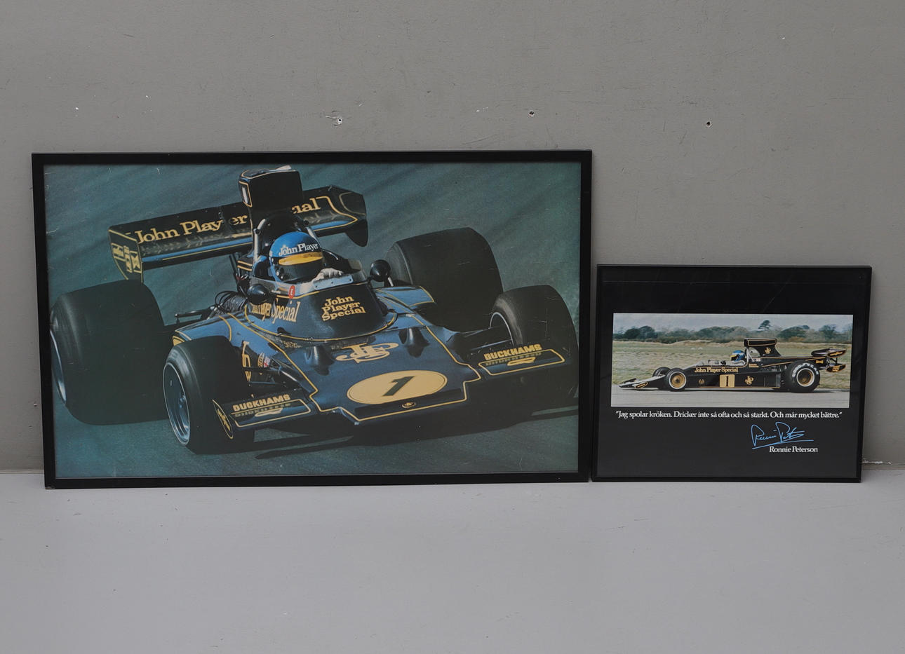 Two 'Ronnie Peterson' plates, 1980s.