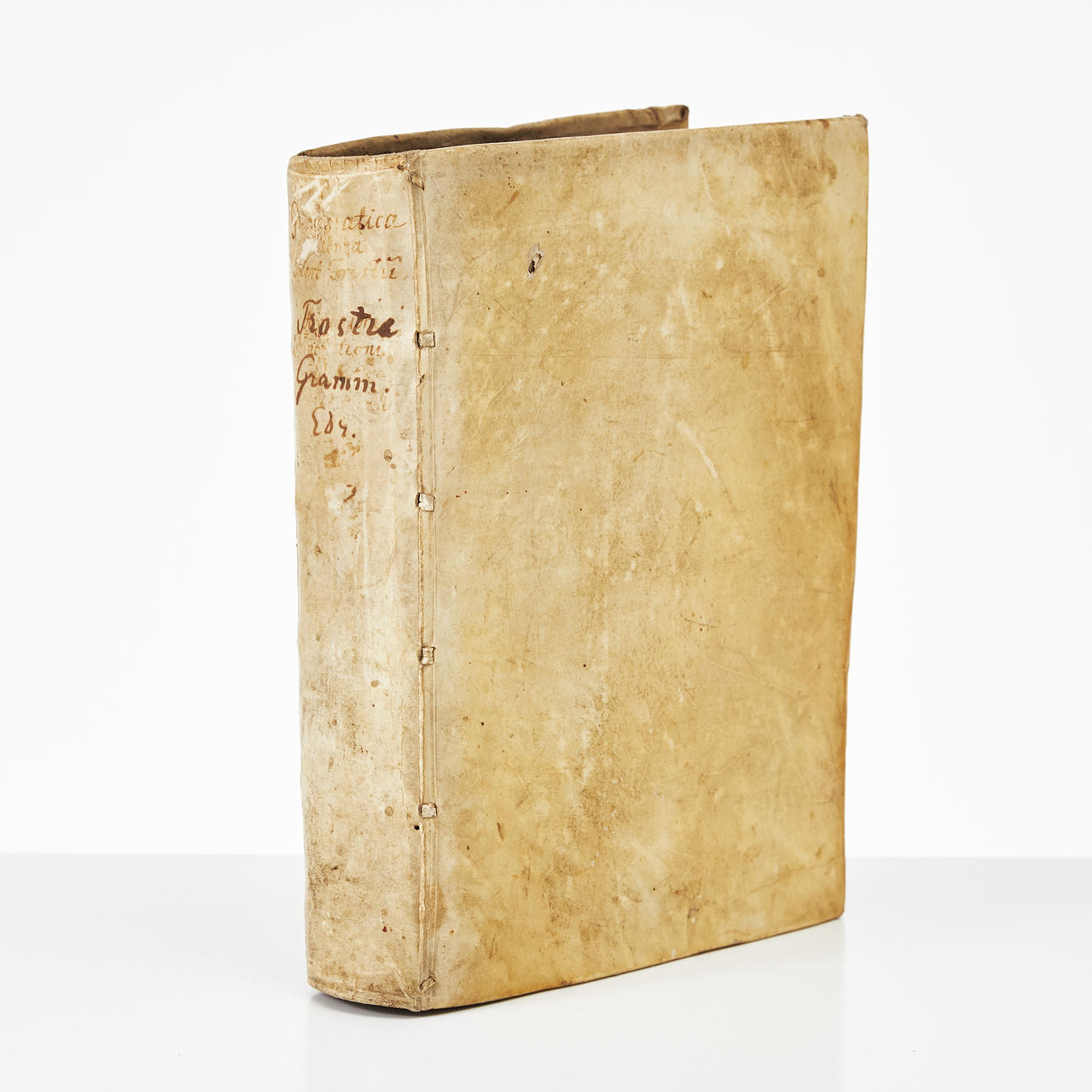 GRAMMATICA EBRAE 1632/HOC EST ARCANUM PUNCTATIONIS 1624, 2 VOLUMES, PARCHMENT RIBBON.