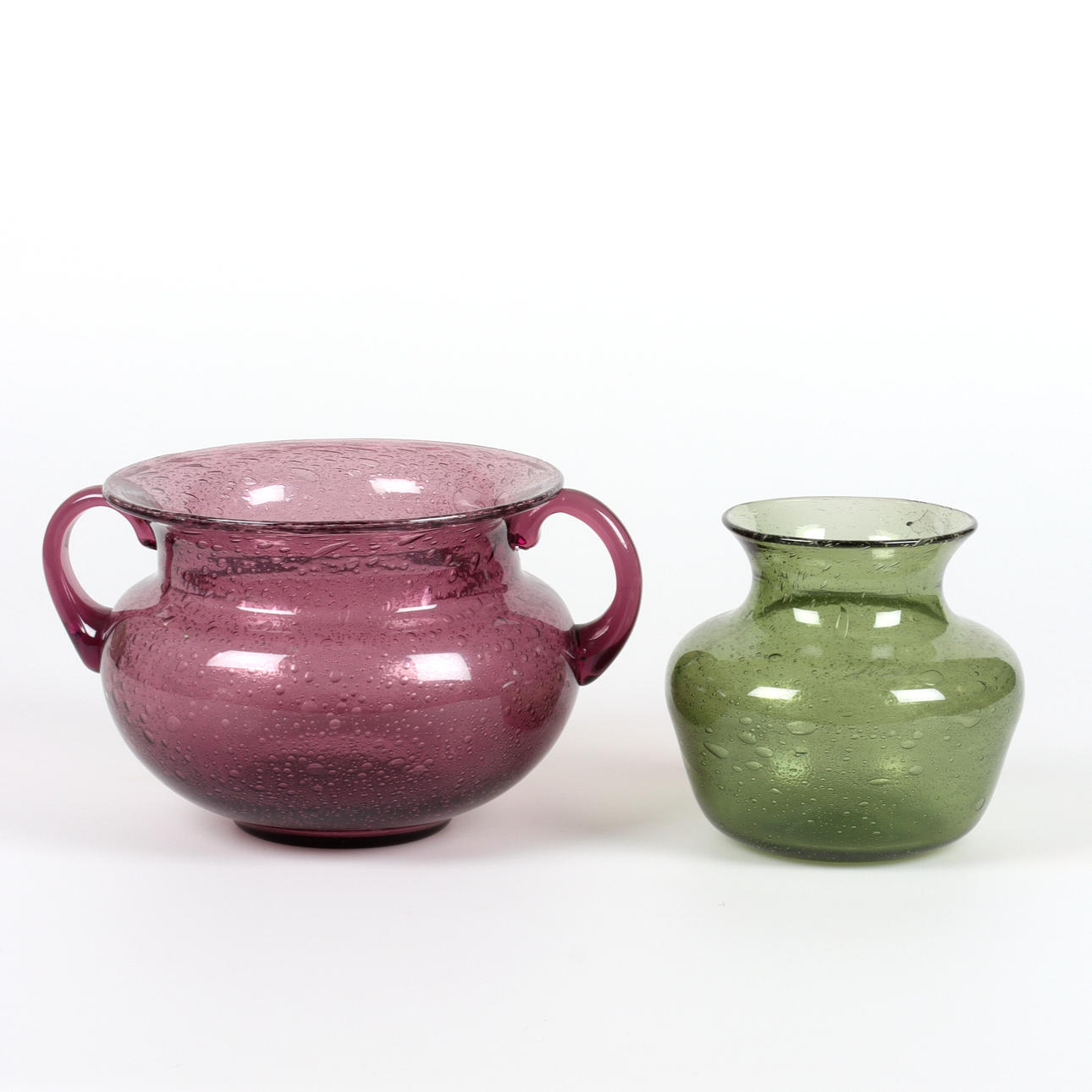 ERIK HÖGLUND. Vas, Ytterfoder, glas, Boda.