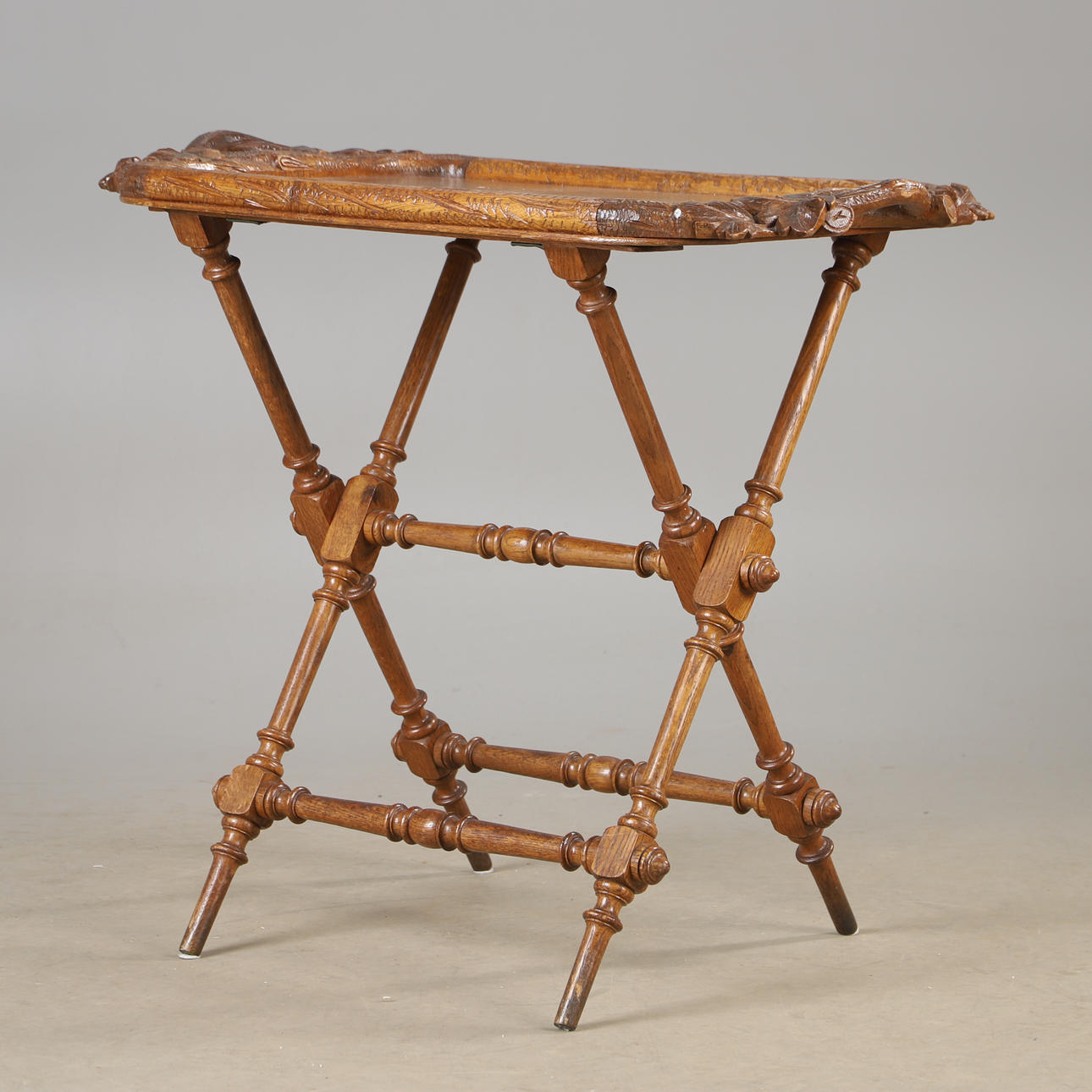 TRAY TABLE, oak, Neo-Renaissance.