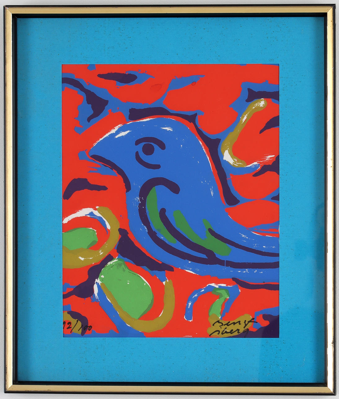BENGT ÅBERG. Bird, lithograph, signed and numbered 92/100.