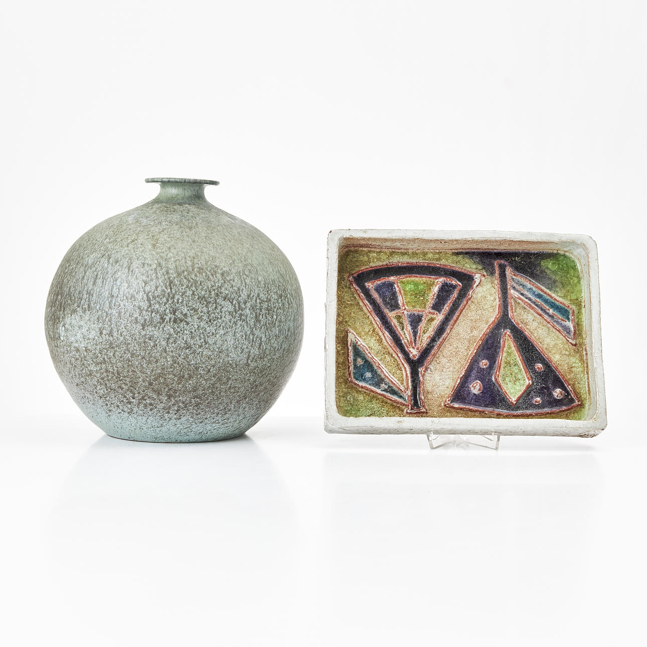 Jarrón, barril, gres y chamota, años 60.