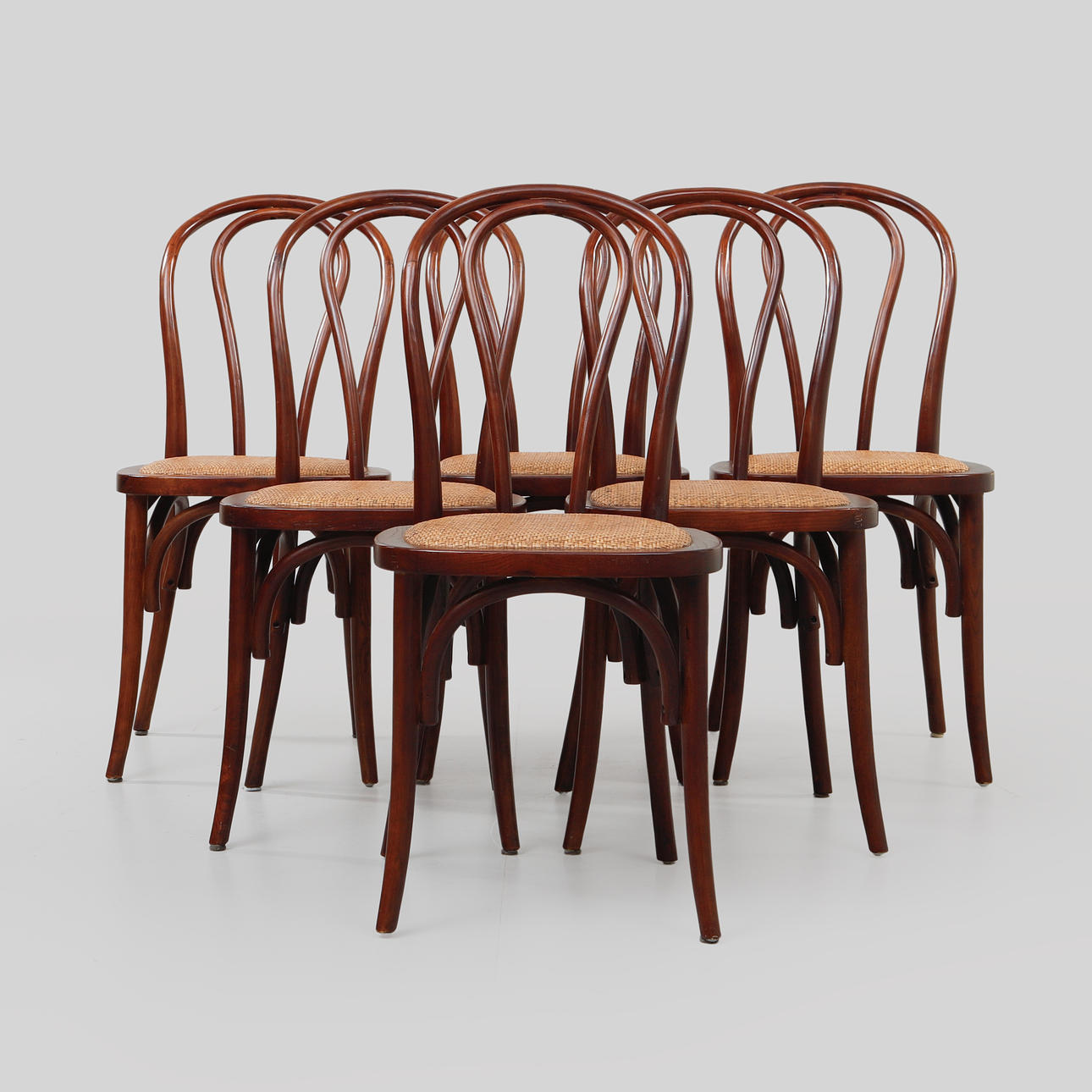 CHAIRS, 6 pieces, Thonet style, contemporary.