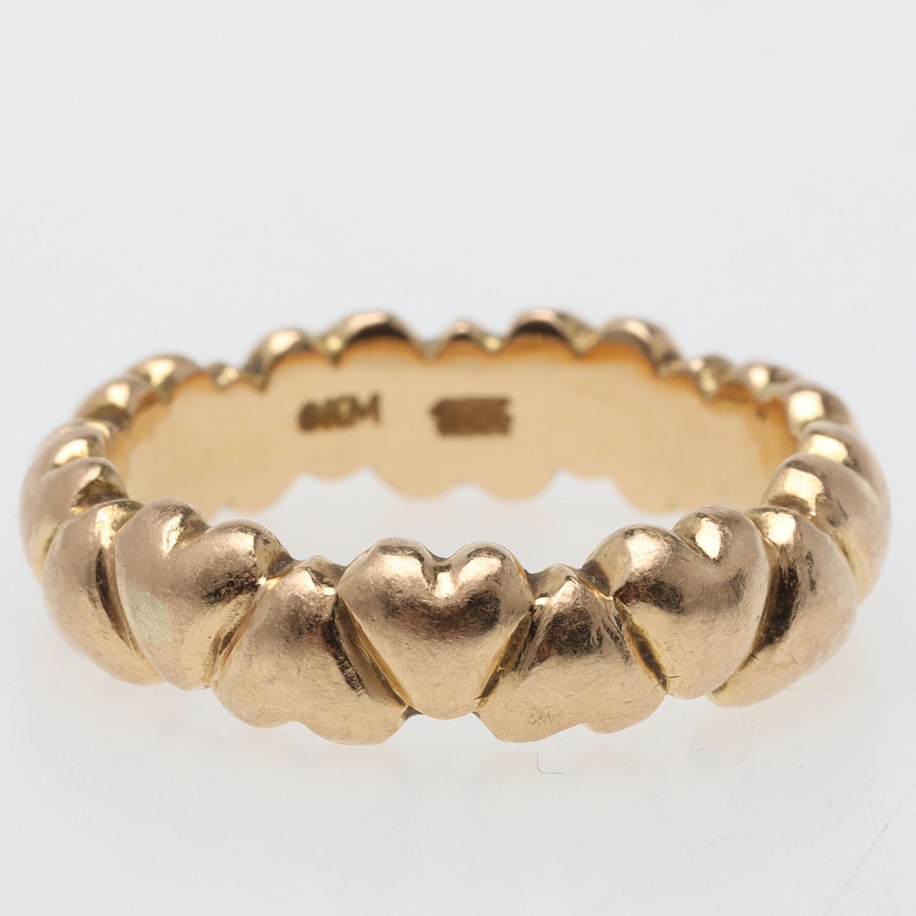 RING, 18K guld, hjärtan, stämplad GKM.