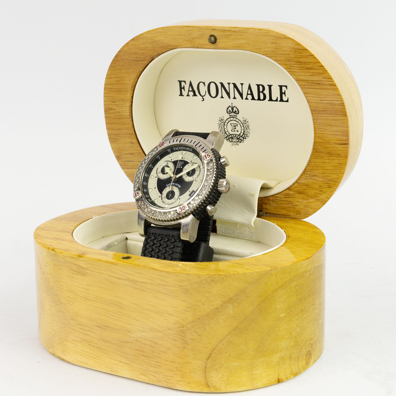 Facomarine Watch Diamond Chronograph 40mm Façonnable Facomarine Diamond Watch - FAC20026 | The RealReal main image 2
