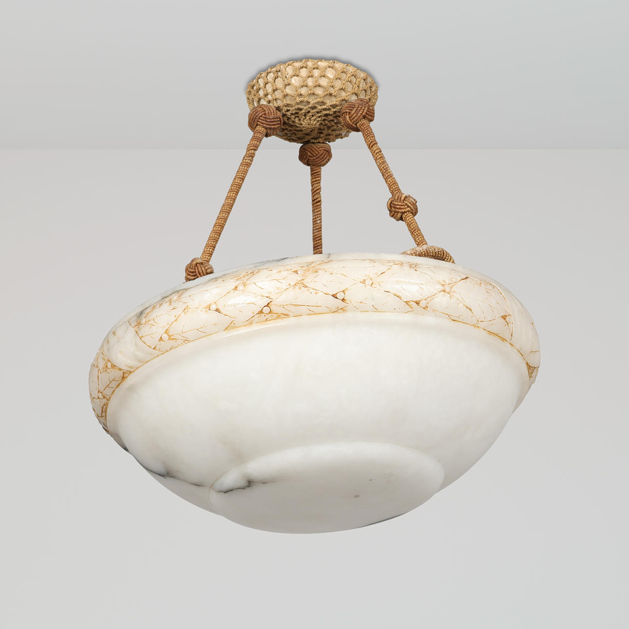 A ceiling lamp, alabaster, “Swedish Grace”, 1920-30's.