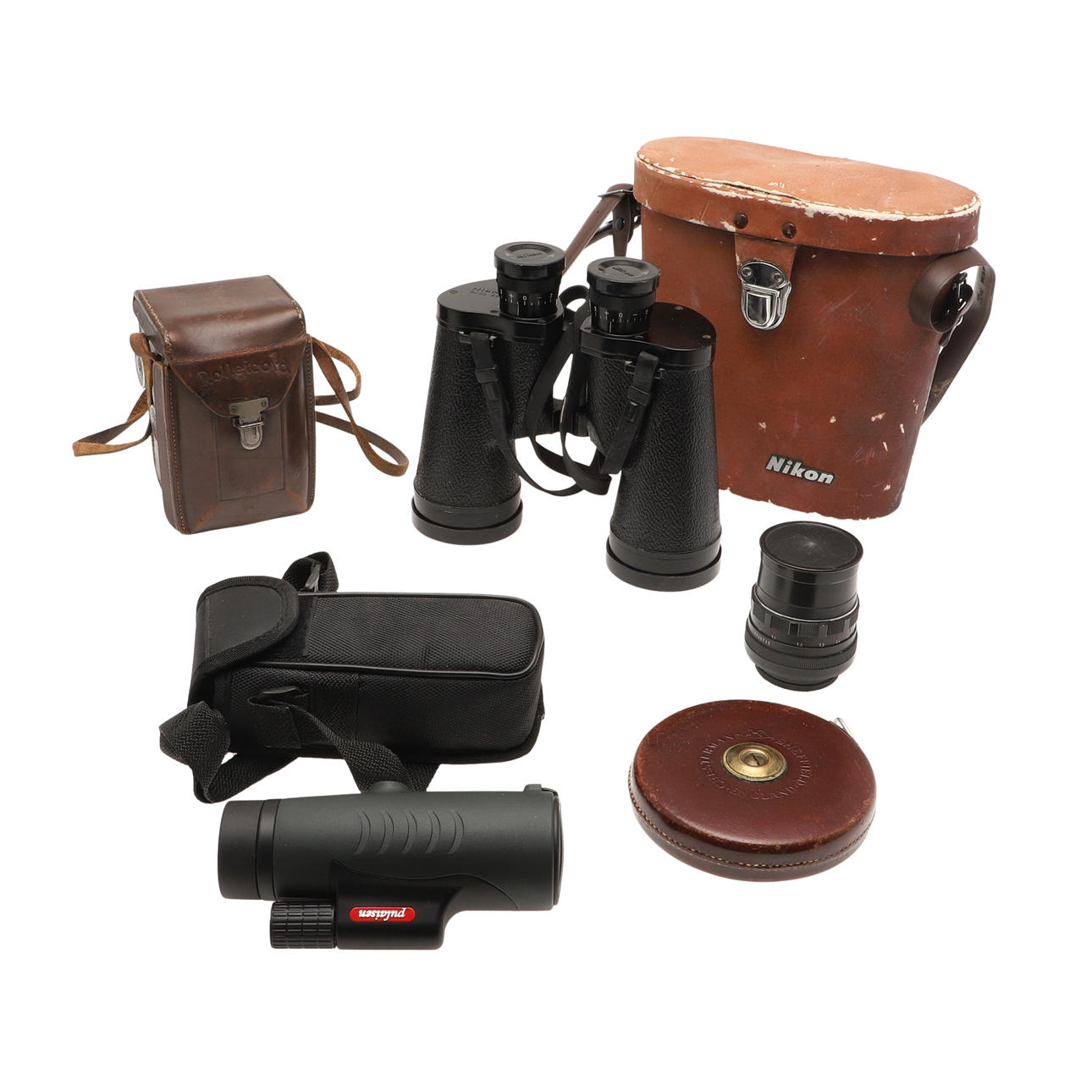 A ROLLEICORD CAMERA, BINOCULARS ETC.