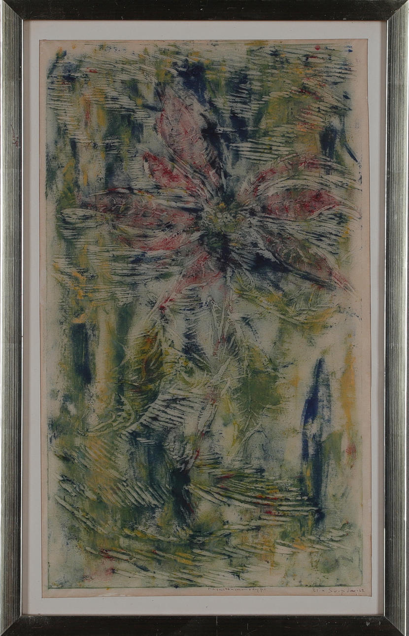 ELIN SVIPDAG. woodcut monodypy, signed and dated -62.