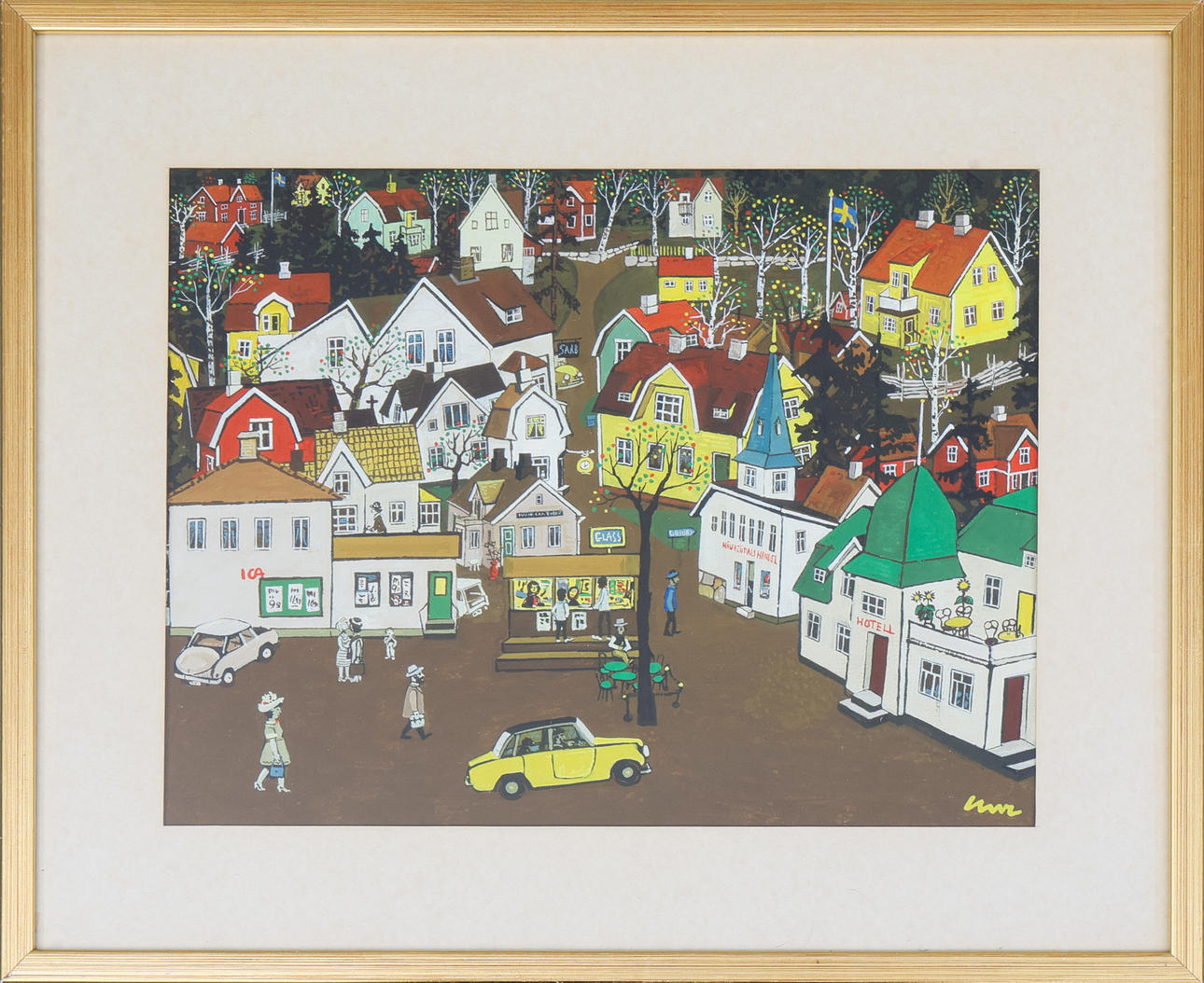 OSCAR CLEVE. Tempera, signed, “Häverödal”.