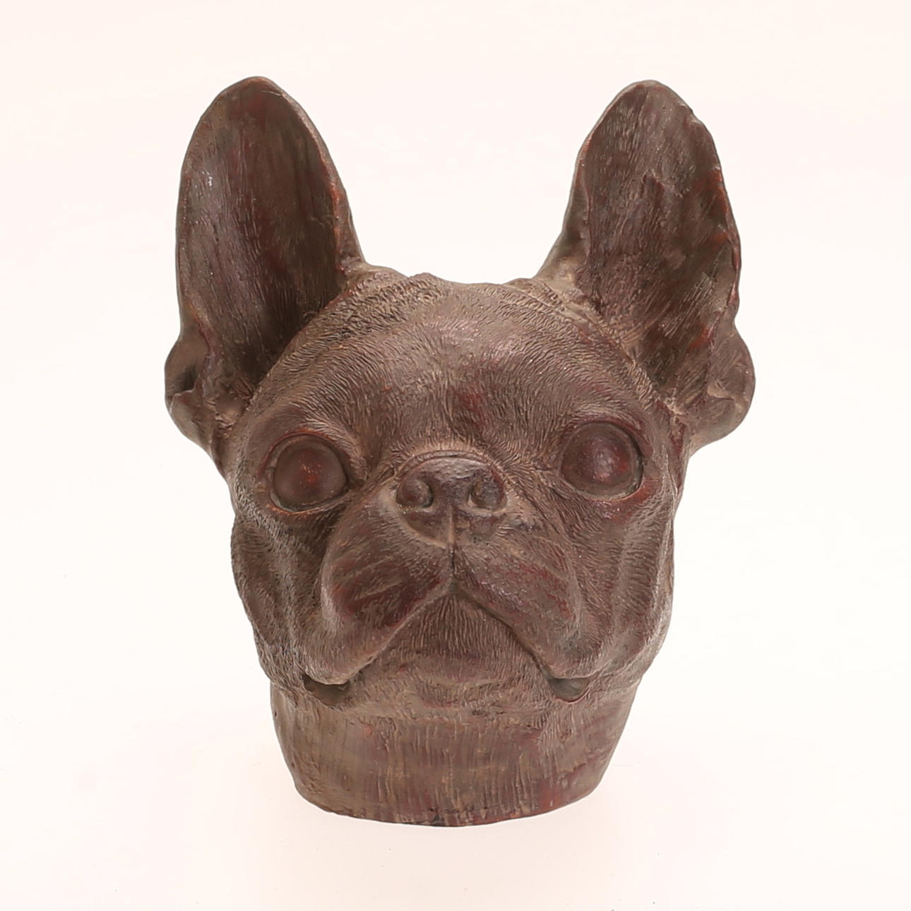 SCULPTURE, dog head, polystone, contemporary.