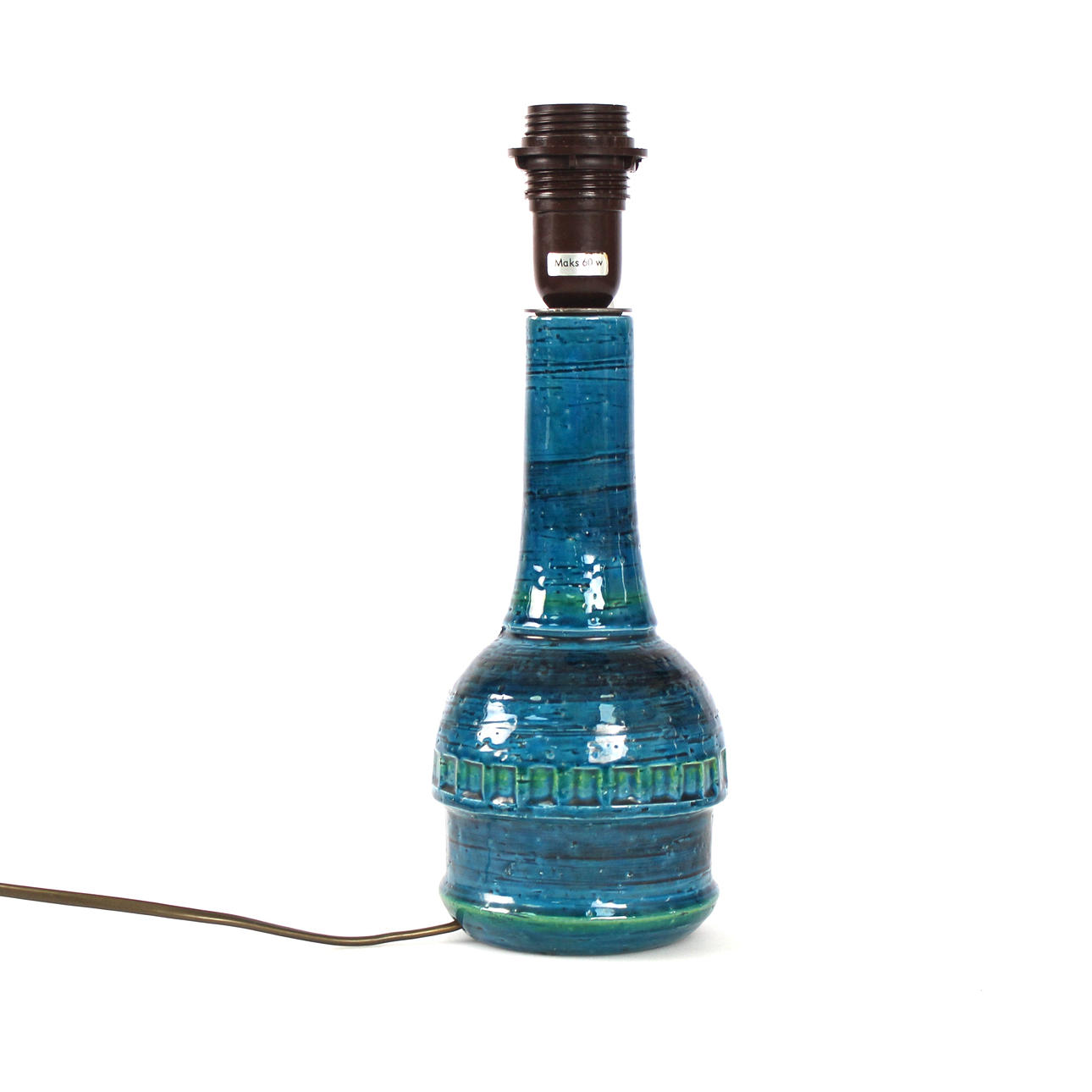 A ceramic table lamp by Aldo Londi, Bitossi, Italy.