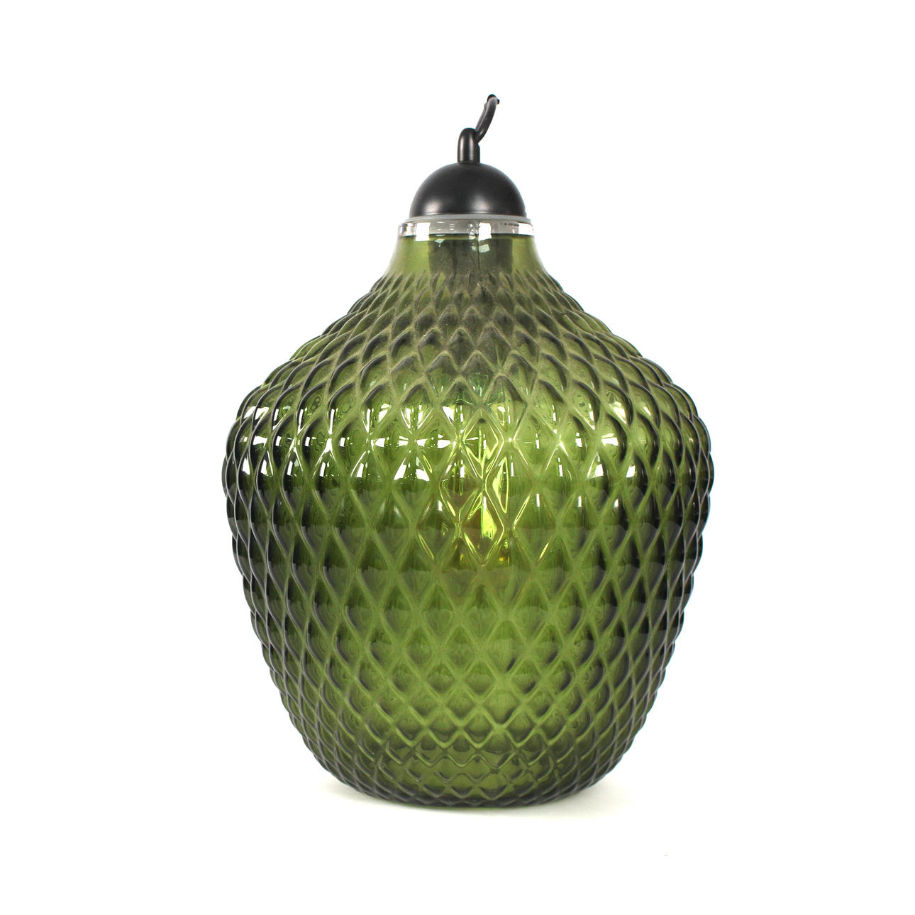 CEILING LAMP, green glass.