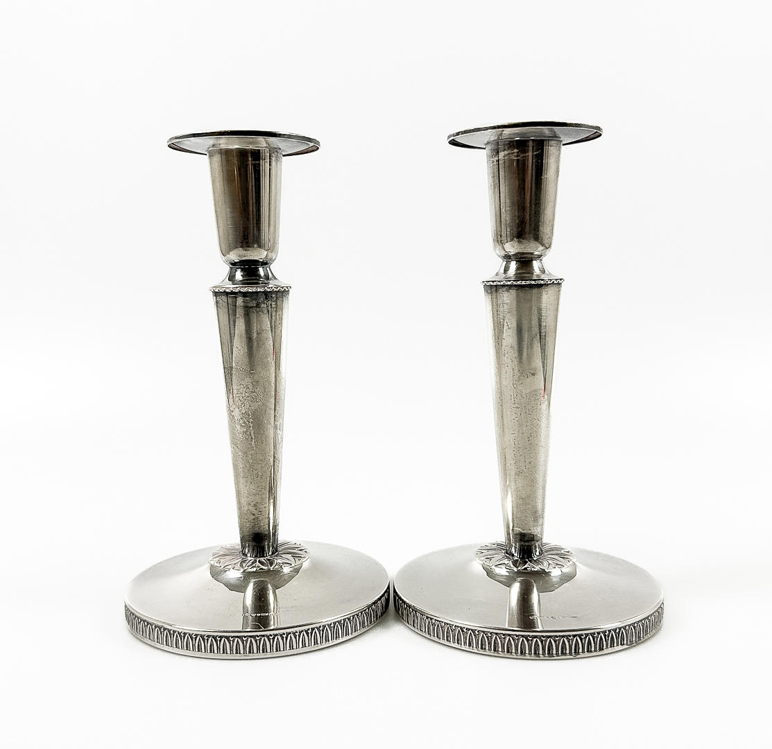 TORE ELDH. A pair of silver candlesticks, Ceson, 1975.
