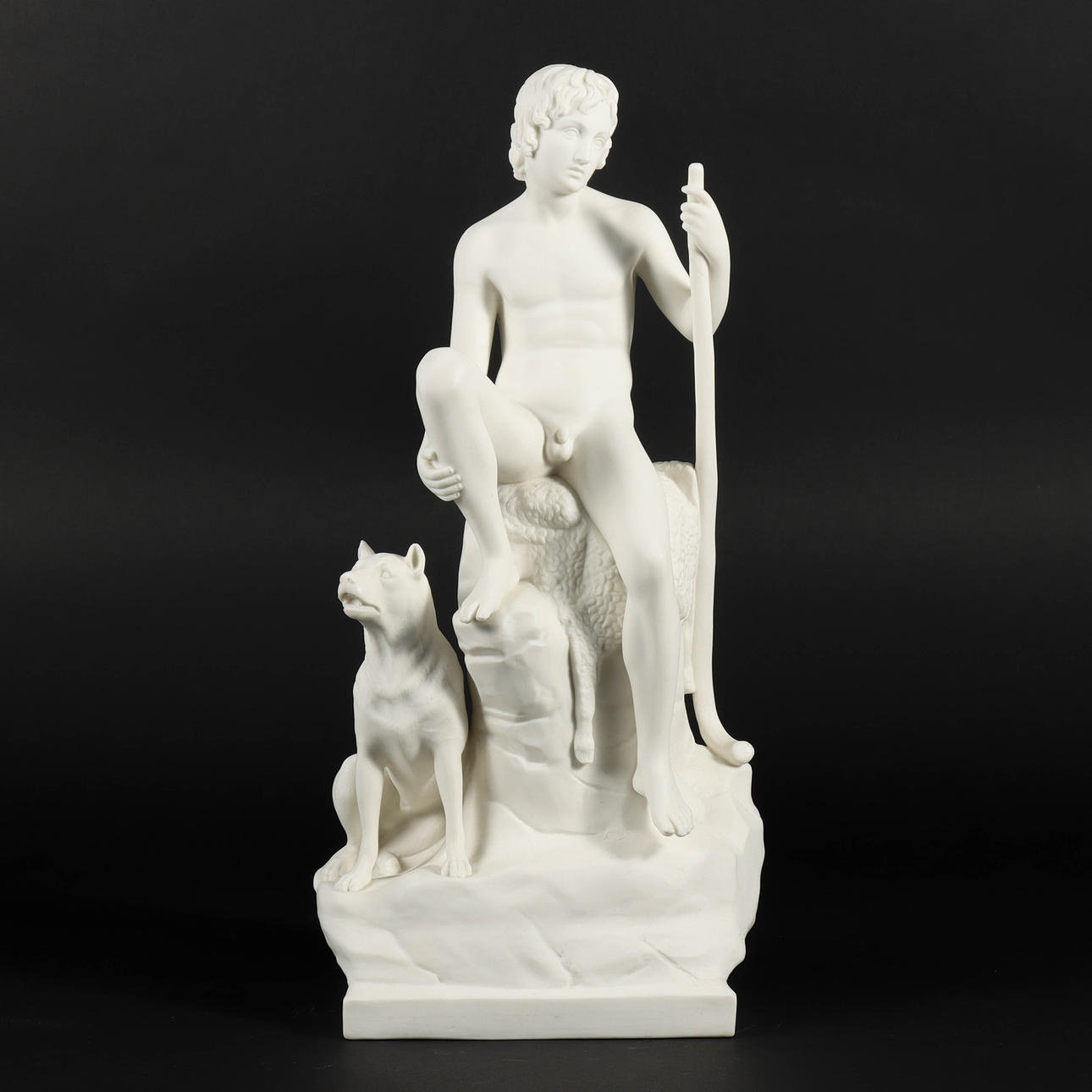 „EN HERDEGOSSE“, efter Bertel Thorvaldsen, Parian, Gustavsberg.