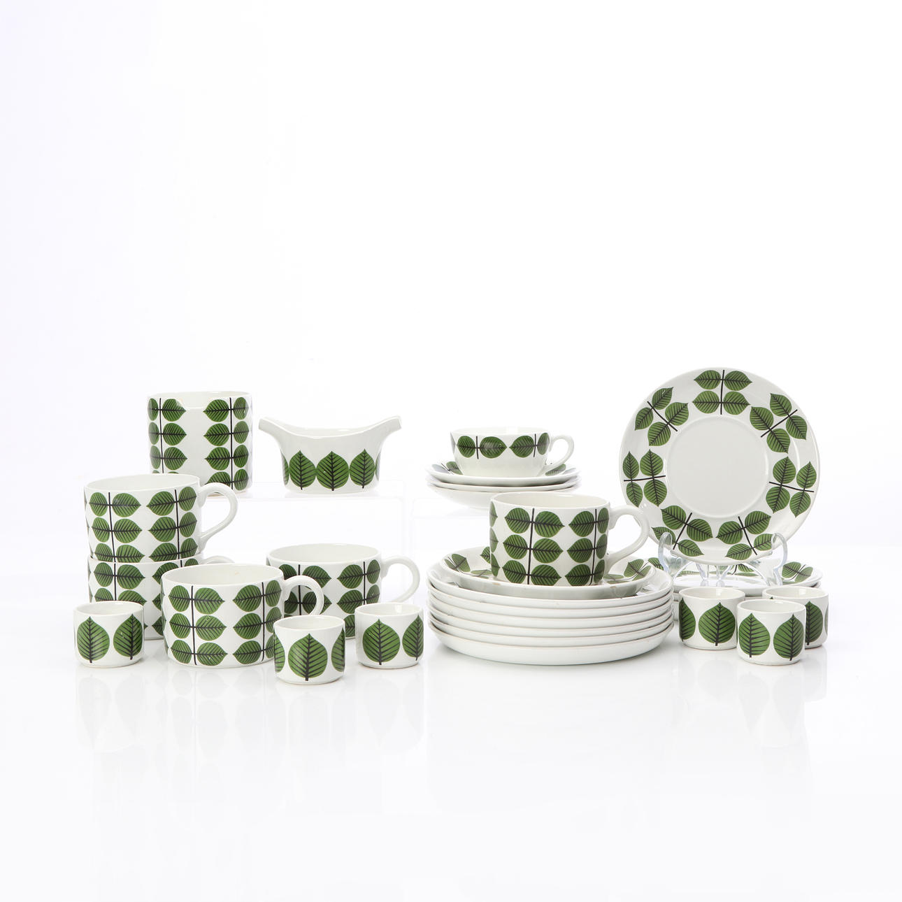 STIG LINDBERG. ARBOR, TABLEWARE PARTS, 20 PCS. Flintware. Gustavsberg.