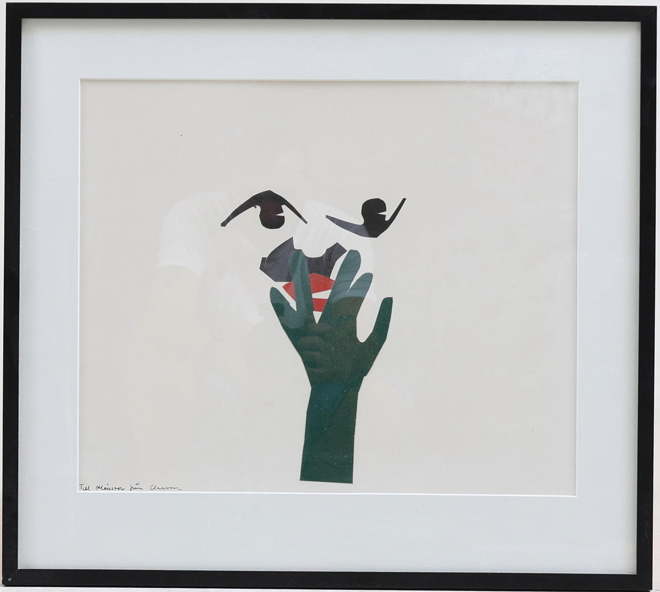 STIG (SLAS) CLAESSON. collage, signed.