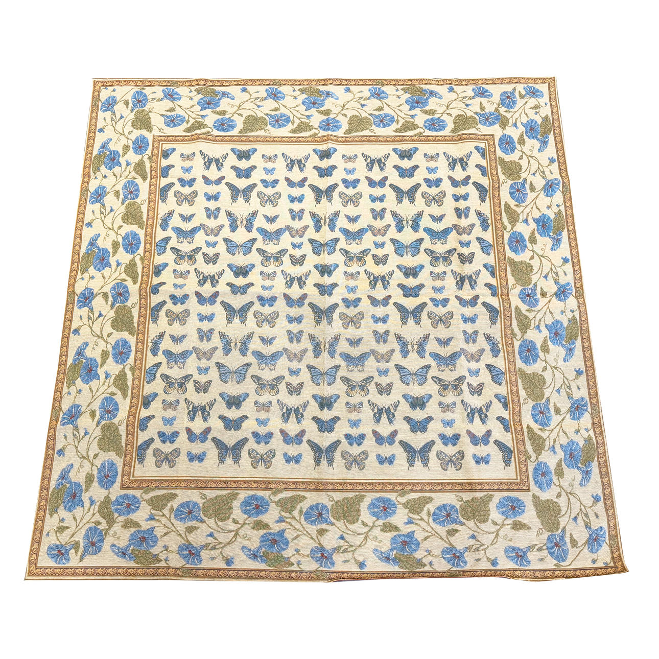A BELGIAN BUTTERFLY TAPESTRY.