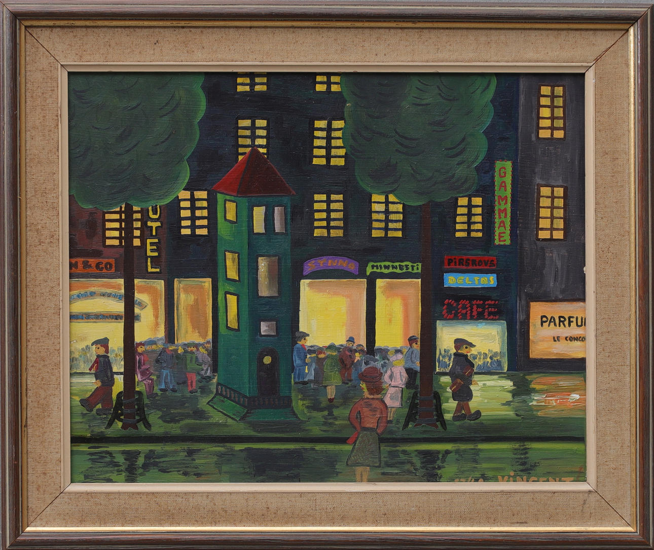 OIDENTIFIERAD KONSTNÄR. oil on panel, signed Vincent.