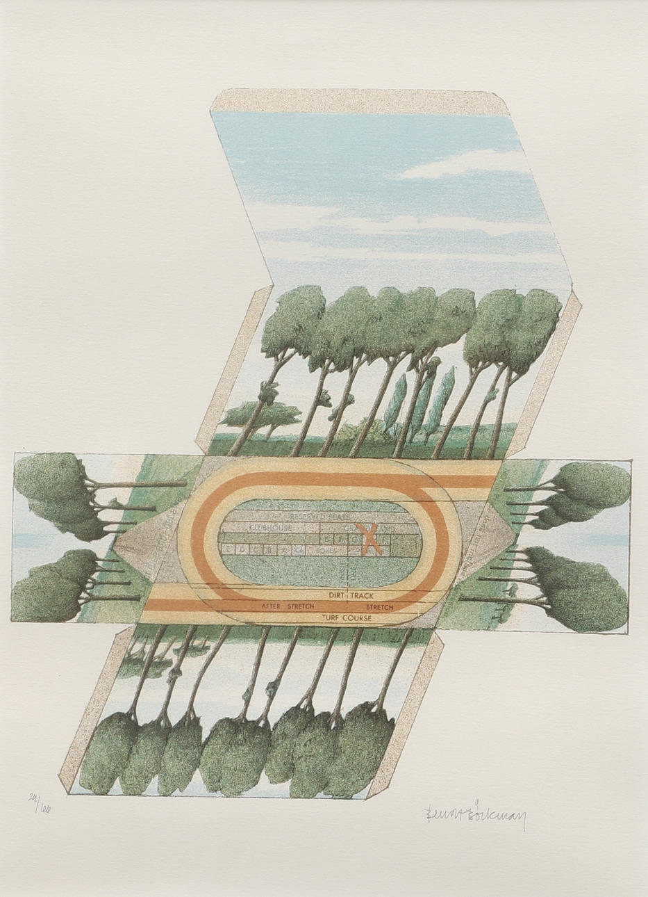 BENGT BÖCKMAN. Lithograph in colours, composition, numbered 24/66, signed.