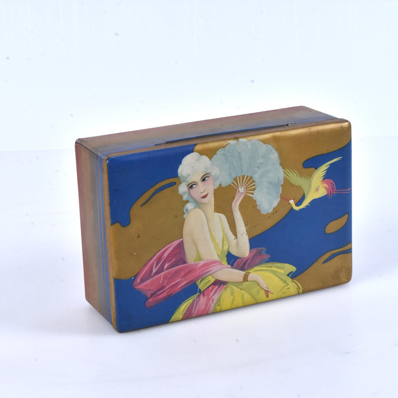 A tin can, Art Deco, 1930s.