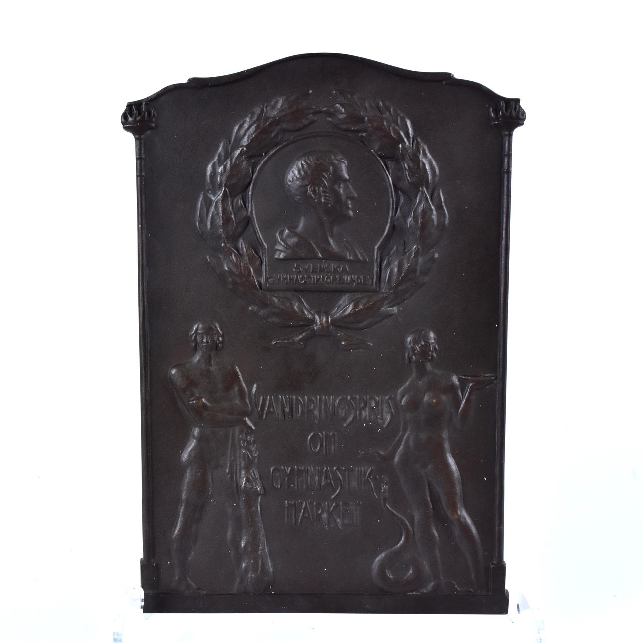 Una placa de bronce, Art Deco, años 30.