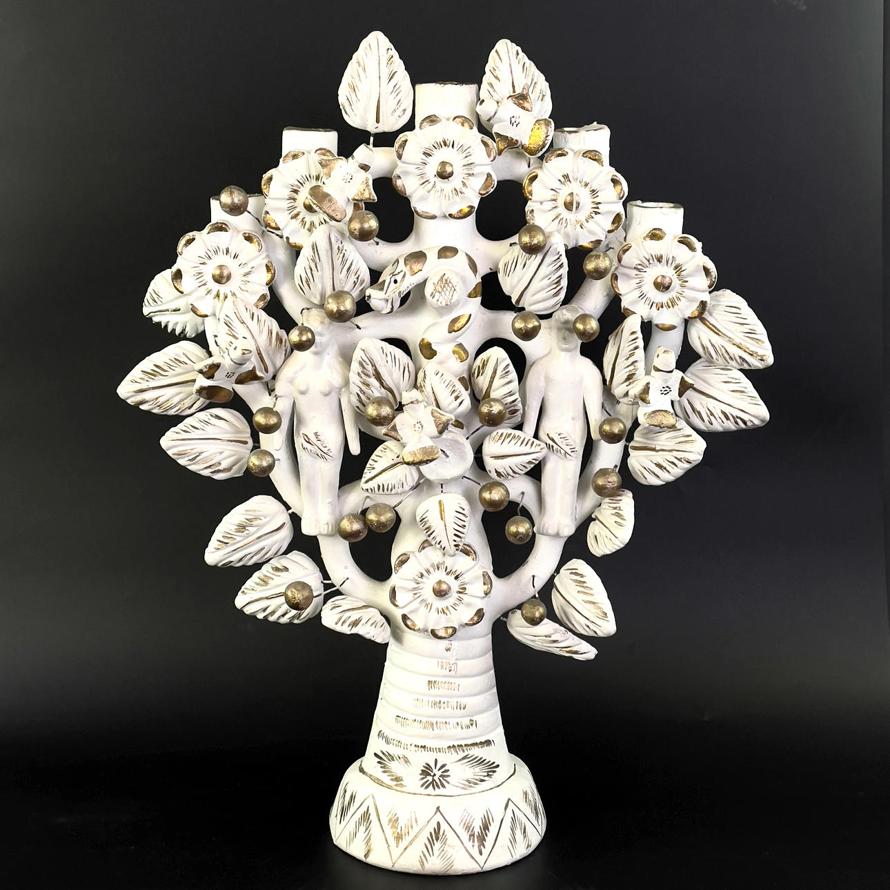 KANDELABER, keramik, Livsträd, Mexico.