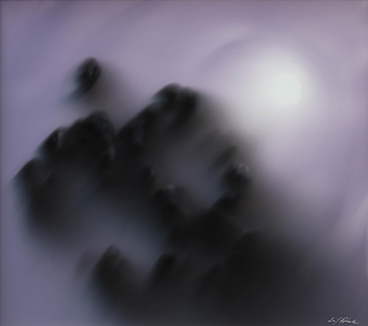 LEIF AHRLE, stained glass, composition, signed.