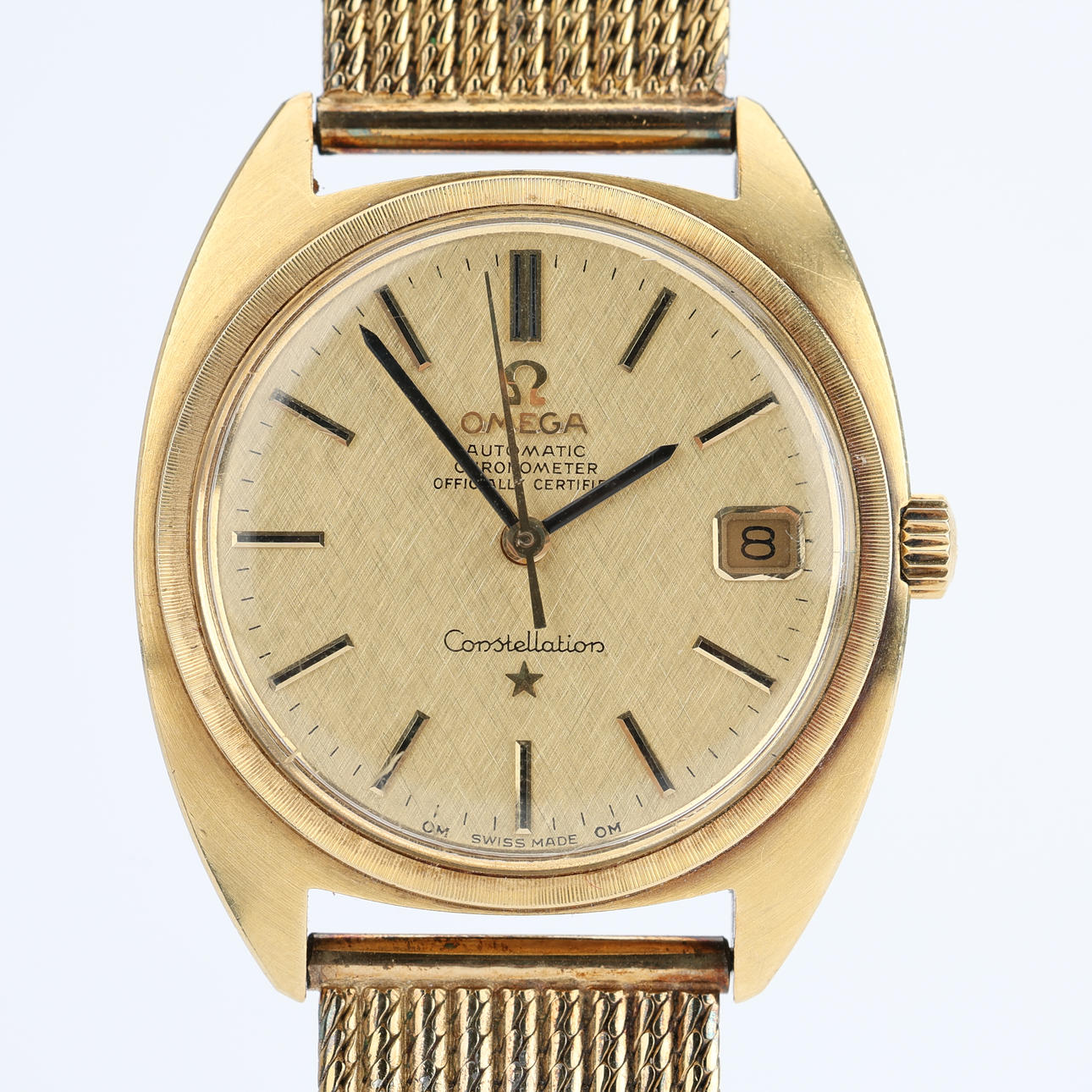 OMEGA CONSTELLATION, a wristwatch, 18K gold, automatic assignment, date, 1960s.