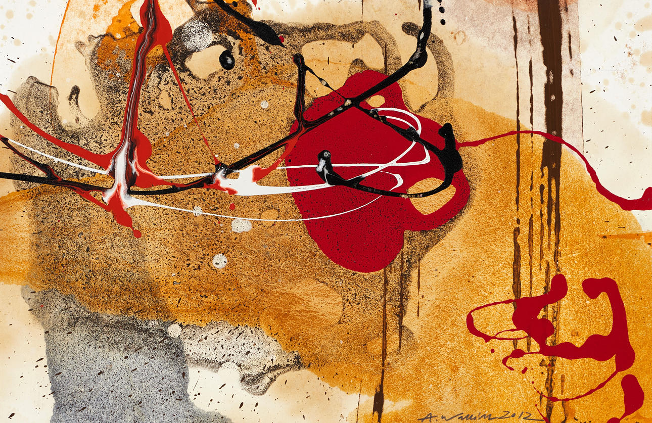 ANDERS WALLIN (FÖDD 1953). Composition VIII, signed and dated A. Wallin, 2012, mixed media on paper.