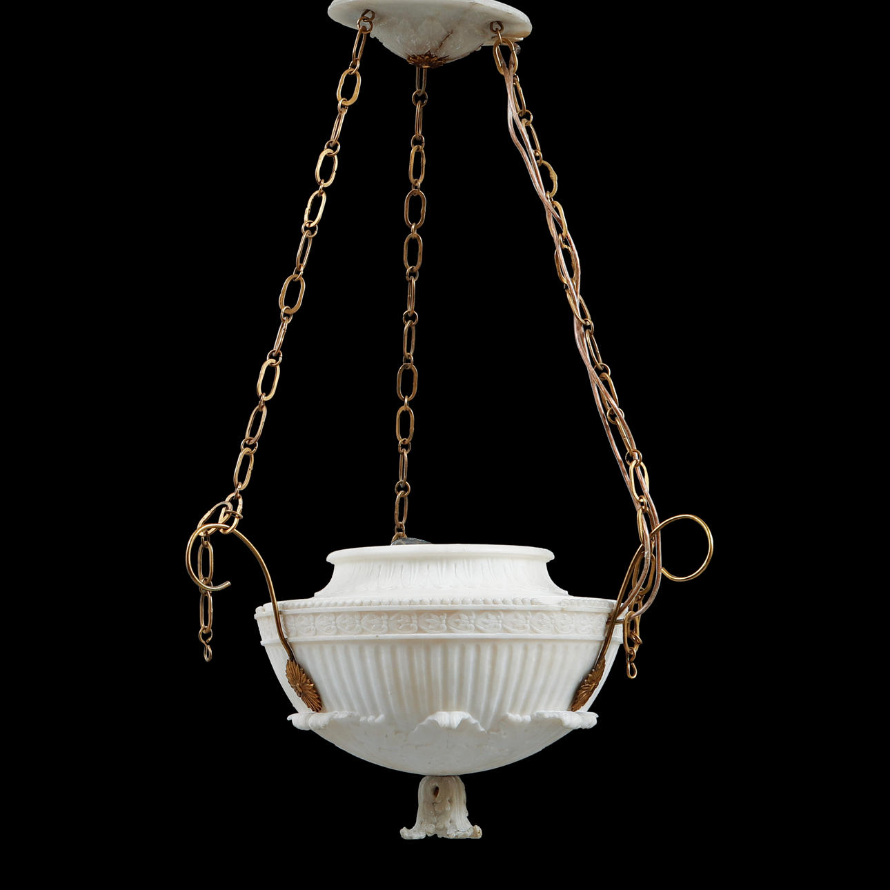 A 19th century alabaster AMPEL.