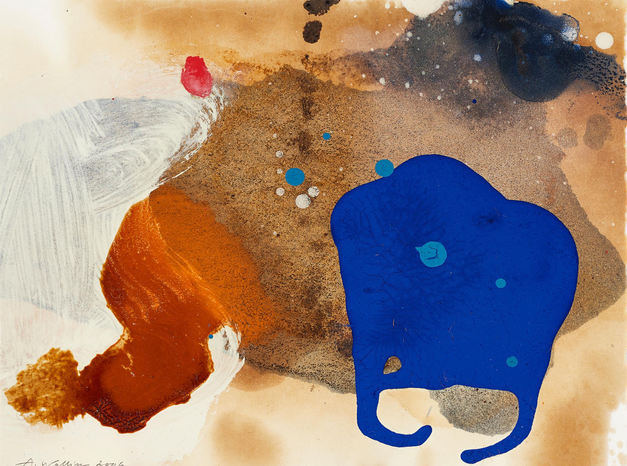 ANDERS WALLIN (FÖDD 1953). Composition XI, signed and dated A. Wallin, 2006, mixed technique/watercolour on paper.