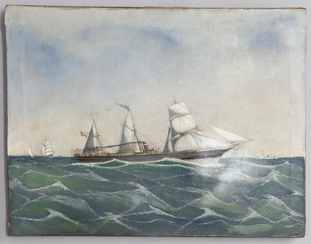 ÖLGEMÄLDE EINES SCHIFFES.