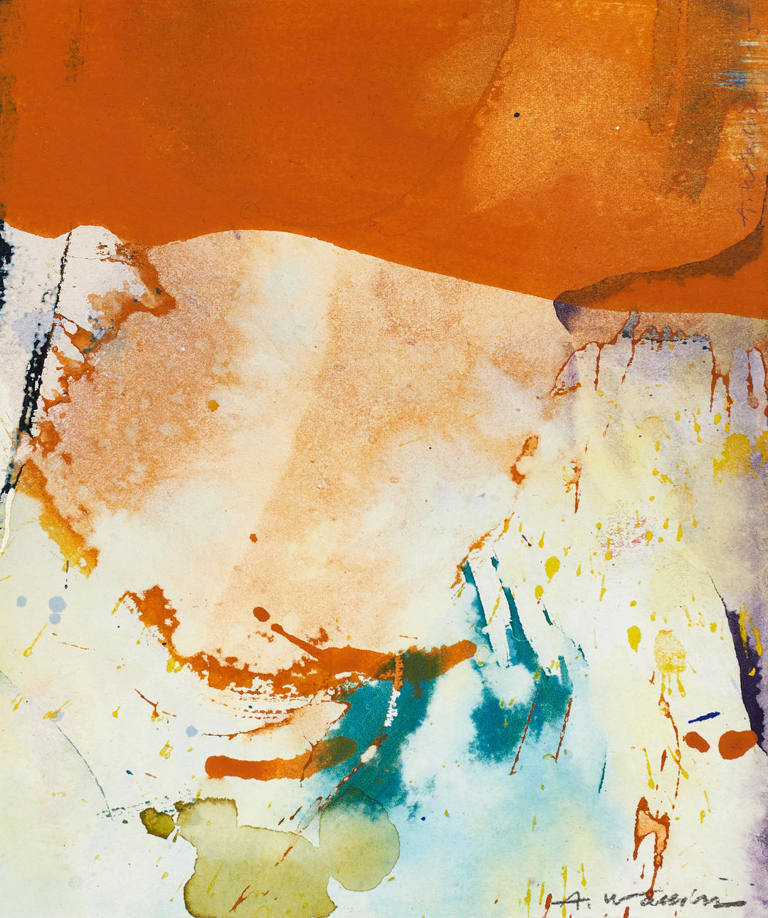 ANDERS WALLIN (FÖDD 1953). Composition XII, signed and dated A. Wallin 05, mixed media on paper.
