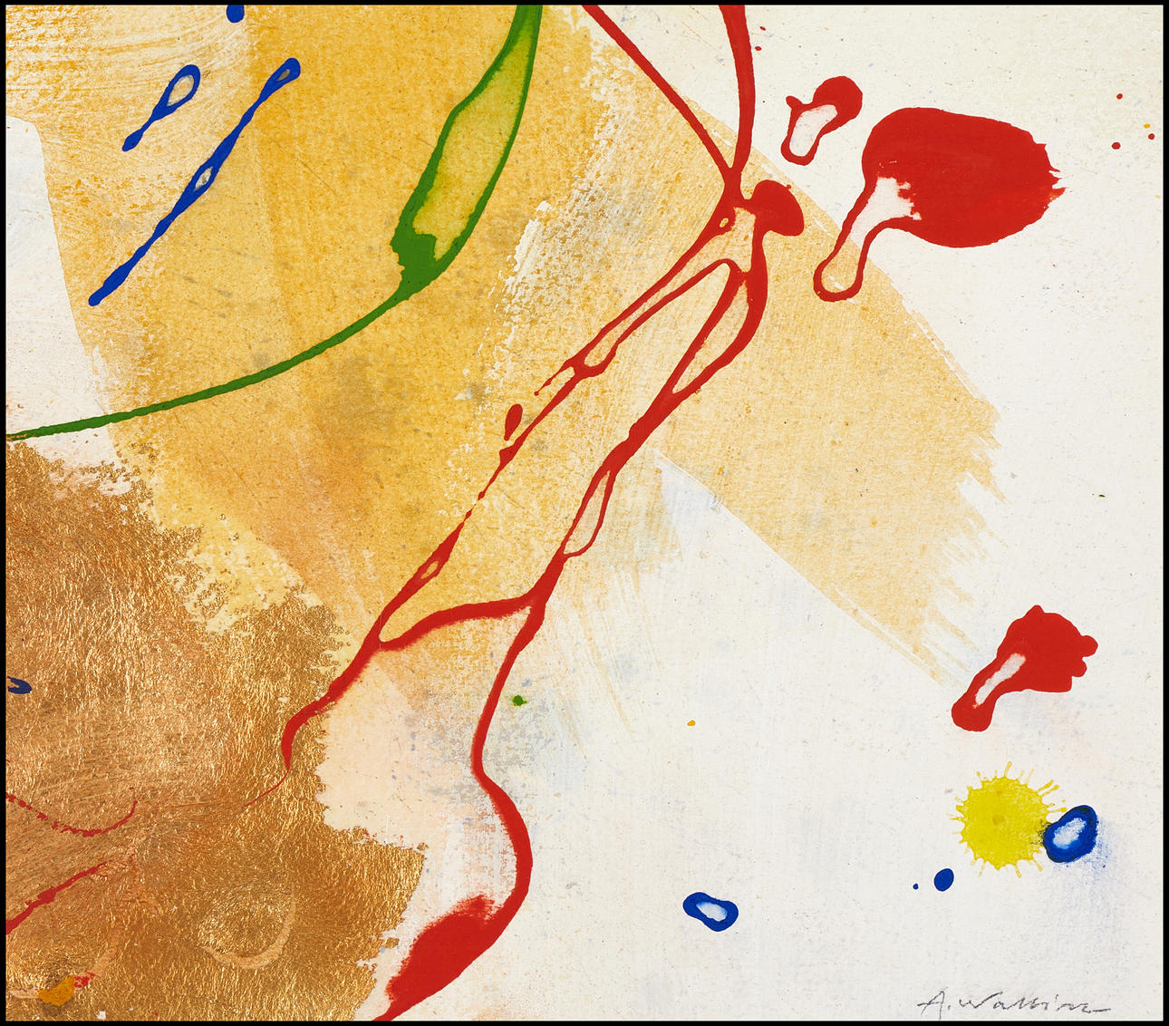 ANDERS WALLIN (FÖDD 1953). Composition XIII, signed A. Wallin, mixed technique/watercolour on paper.