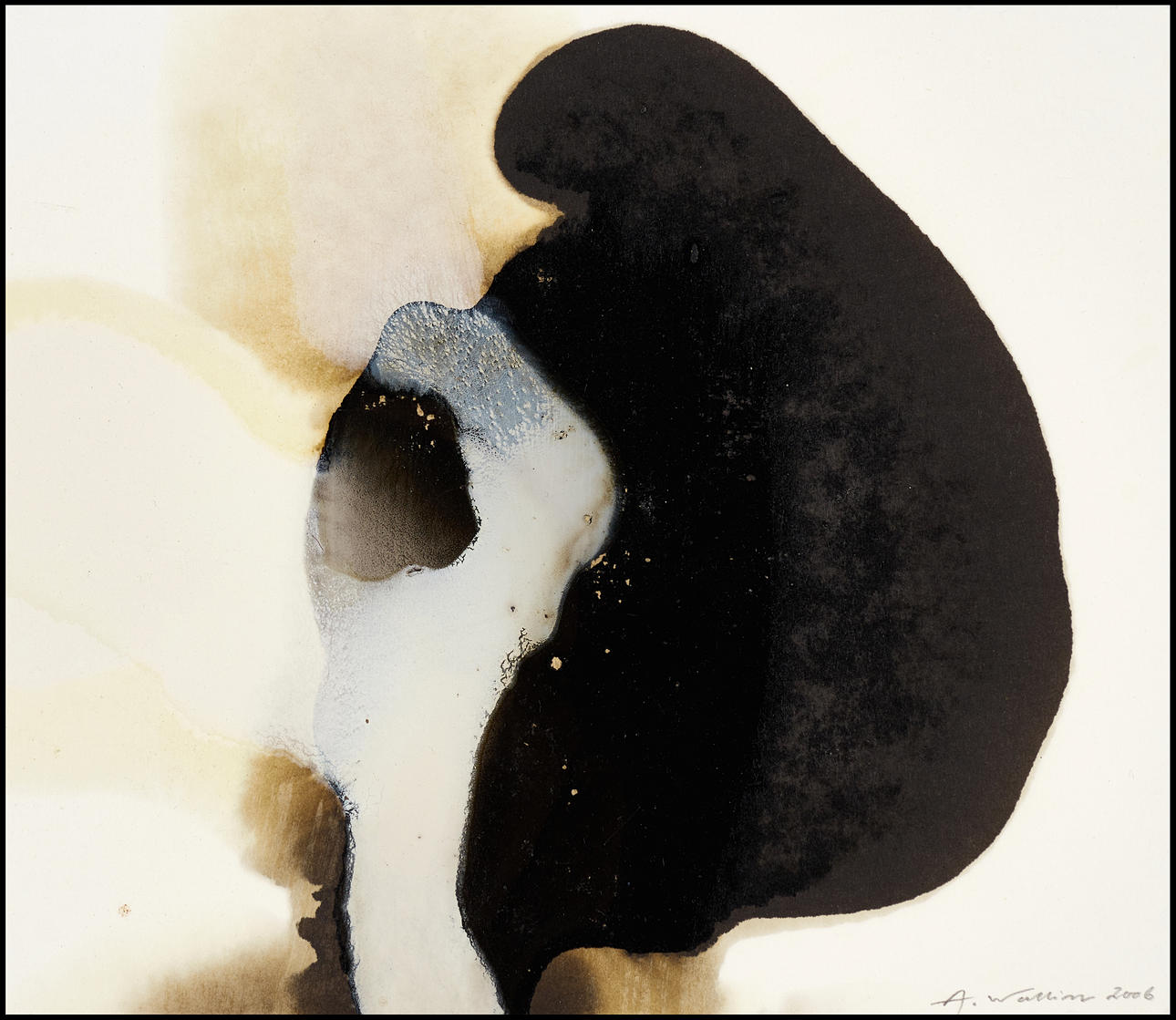 ANDERS WALLIN (FÖDD 1953). Composition XIV, signed and dated A. Wallin, 2006, mixed media on paper.