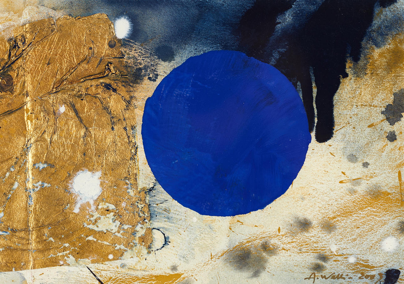 ANDERS WALLIN (FÖDD 1953). Composition XIX, signed and dated A. Wallin, 2003, mixed technique/watercolour on paper.