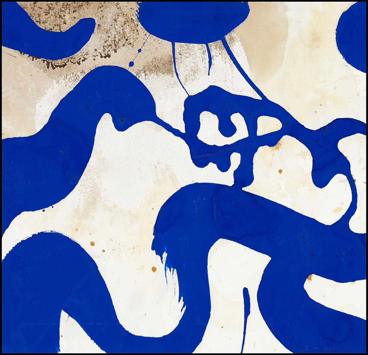 ANDERS WALLIN (FÖDD 1953). Composition XX, signed and dated A. Wallin, 2000, mixed technique/watercolour on paper.