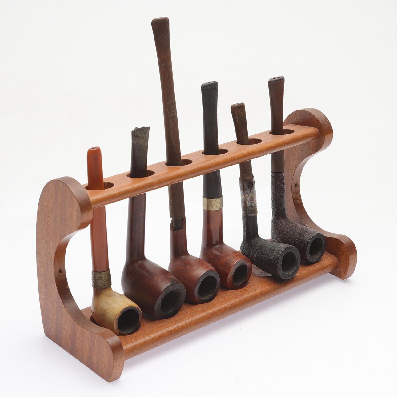 Rørstativ af træ med 6 rør, 20. årh.