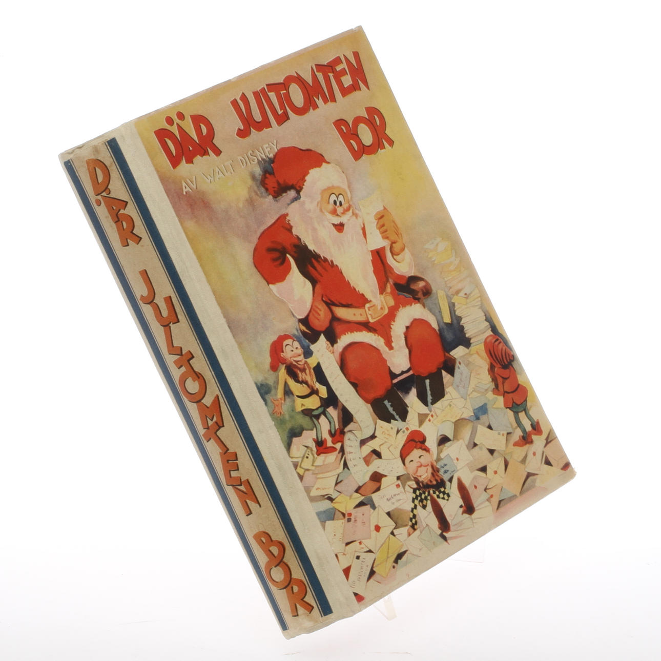 BOK, "Där jultomten Bor", av Walt Disney, Åhlen & Åkerlunds Förlag, Stockholm, Albert Bonnier, 1936.