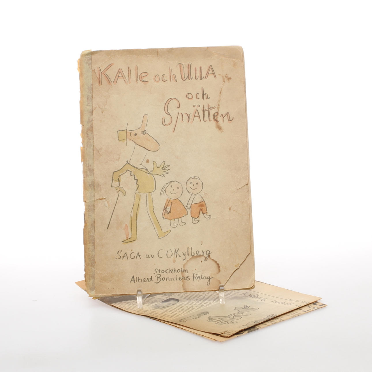 BOK, "Kalle och Ulla och Sprätten", Carl Kylberg, Albert Bonniers Förlag, Stockholm, 1924.