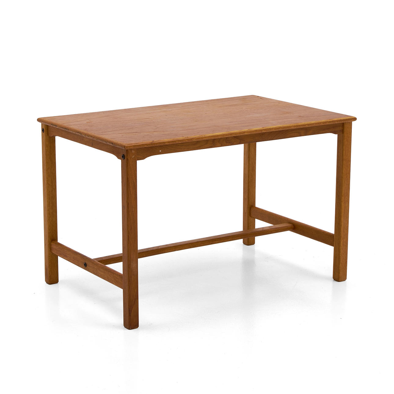 A 1960s oak and teak side table.