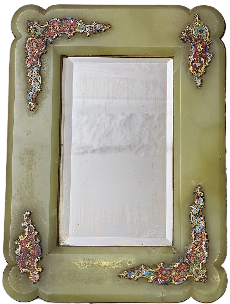 ESPEJO DE TOCADOR. MARCO EN MARMOL.