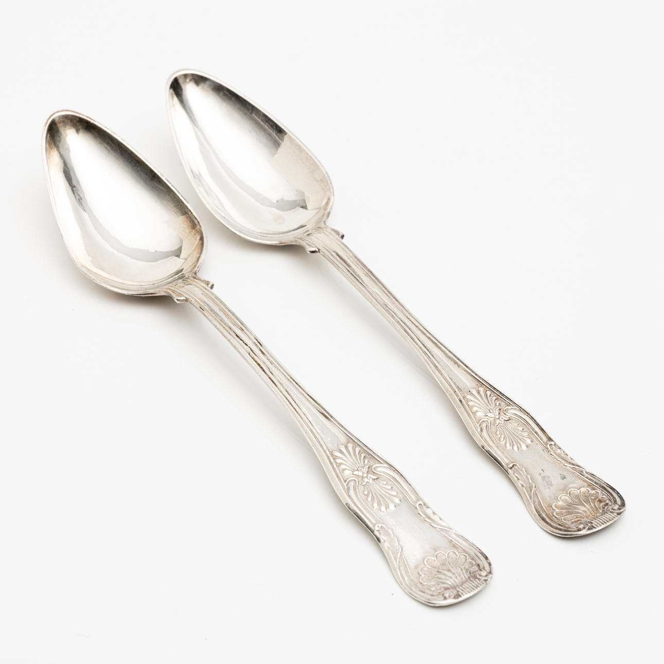 DESSERT SPOONS/TEASPOONS, 28 pcs, different model “Snail”, silver, 19th century.