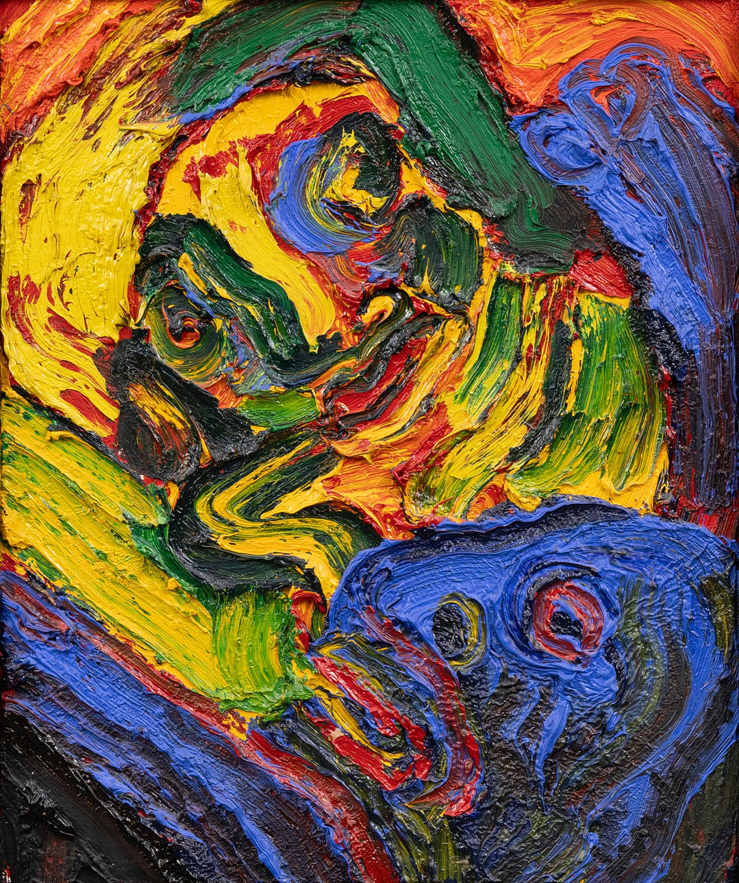 BENGT LINDSTRÖM. Faces, oil on canvas, signed.
