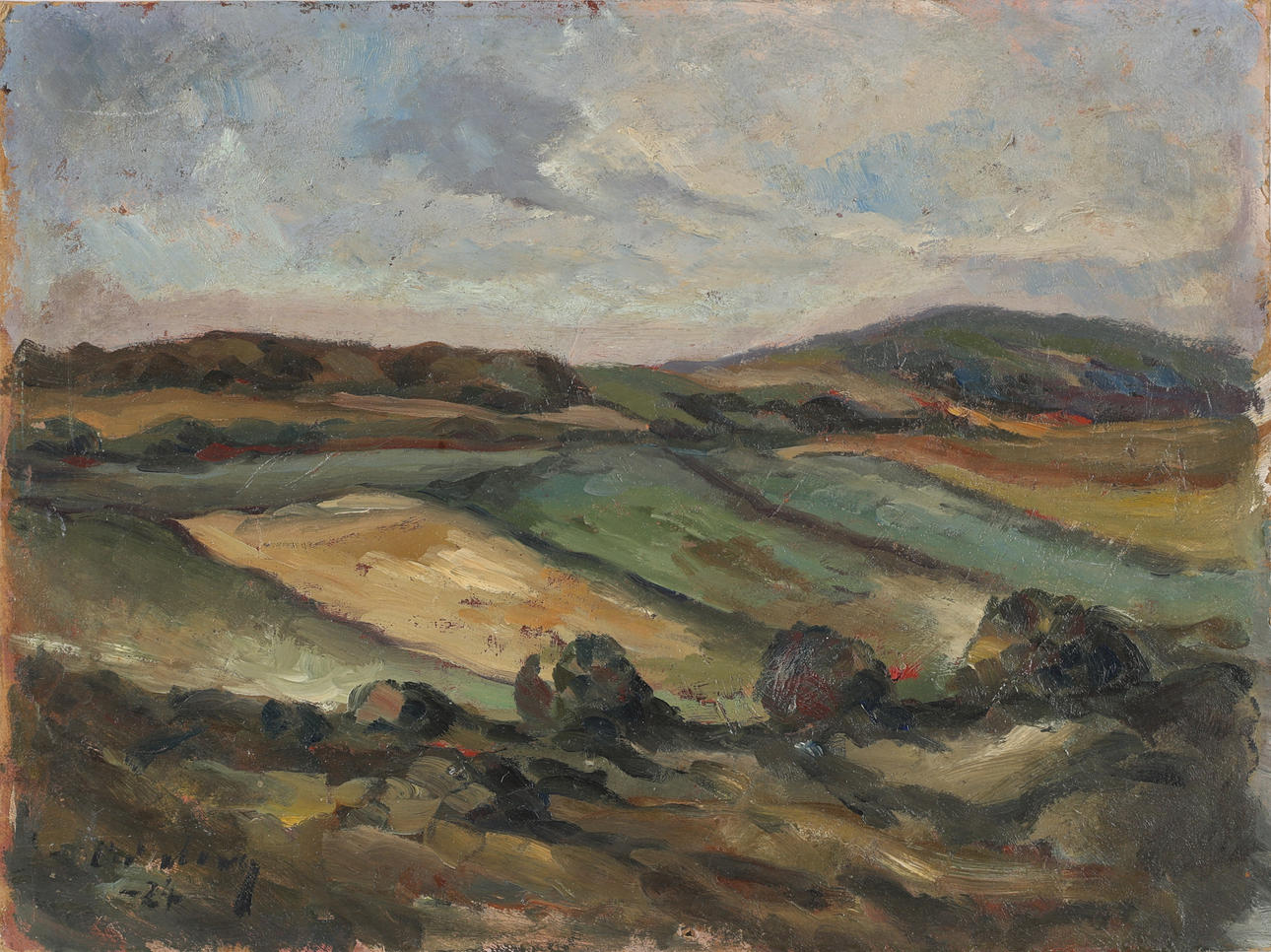 ERIC CEDERBERG. Oil on panel, signed, dated -24.