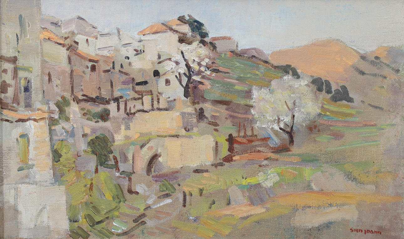 SVEN JOANN. “Vårrafton, Ravello”, oil on canvas, signed and dated 1951 on verso.