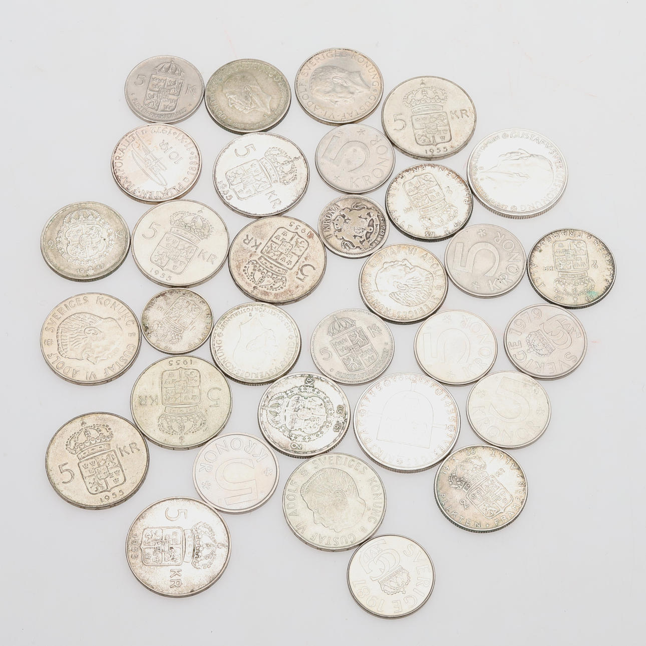 A silver coin from Sweden.