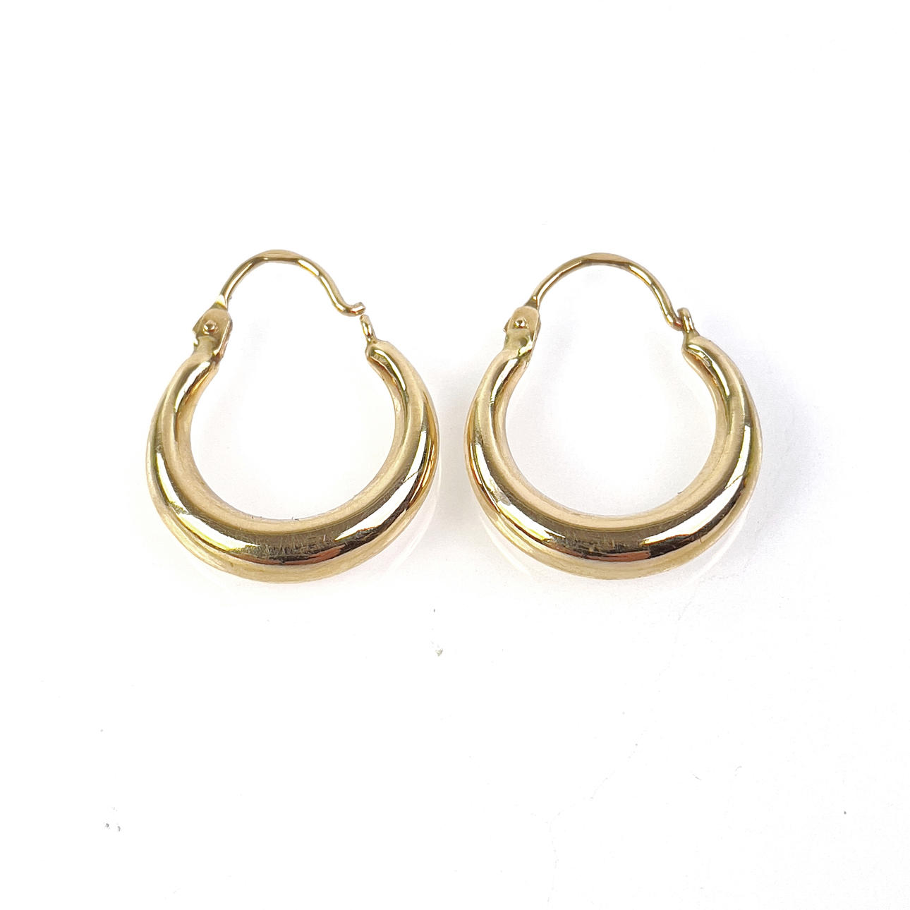 EARRINGS, 1 pair, rings, 18K gold.